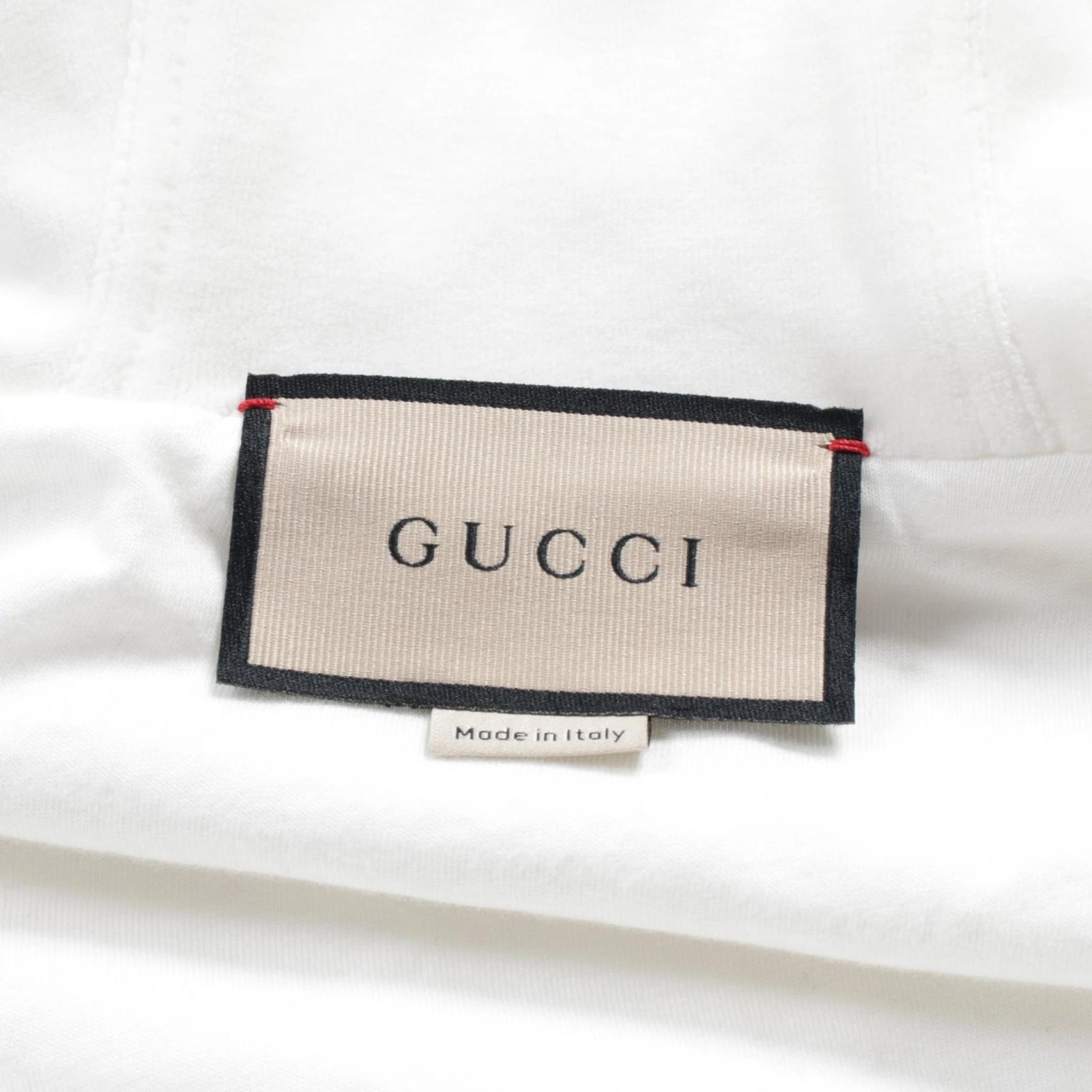 Abito Gucci Web Stripe Ciniglia Cotone Felpa con Cappuccio 678707 Nylon Bianco Usato Do