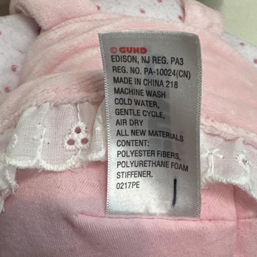 Baby Gund "My First Dolly" 12" Plush Doll Soft Stuffed Pink Hat Brown Eyes - Picture 6 of 9
