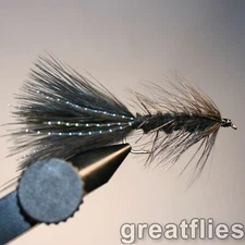 1 dozen (12) - Woolly Bugger - BLACK