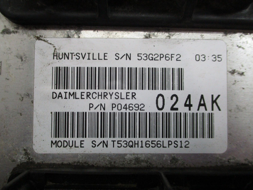 2006 COMMANDER Chassis Brain Box Body Control (BCM) OEM P/N-P04692-016AK - Picture 6 of 6
