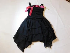 Amy's Closet Youth Girl's Party Dress Size 4 Black Fushsia 4170A1D NWT NEW