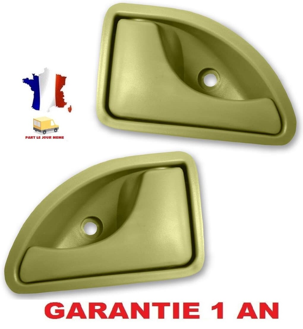 2 Poignées de porte intérieure verte robustes en ABS renforcé pour Renault Kangoo