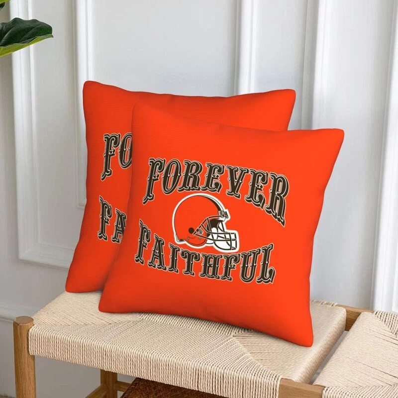 Cleveland Browns Forever Faithful Throw Pillow Covers