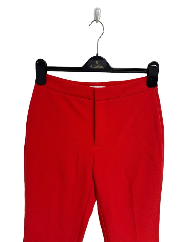 Pantalones de vestir para mujer Nine West rojos brillantes acampanados talla 2 Foto 2 de 4
