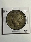 1921 US Peace Silver Dollar $1 XF Details High Relief Key Date
