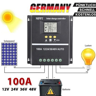 4000W 100A MPPT Solar PV Regler 12V 24V 36V 48V Solar Laderegler Controller LCD