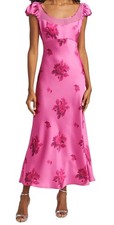 Loveshackfancy Joelette Midi-Dress Rasberry Rose - Size 0