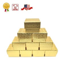 Novel Box Gold Jewelry Gift Boxes With Ring Foam Insert Made In USA - 10pcs
