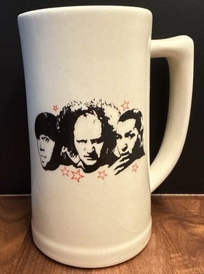 Vintage Three Stooges Stein /Tankard 20oz 1980 s Design 