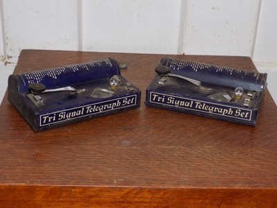 Pair of Tri Signal Telegraph Set keys