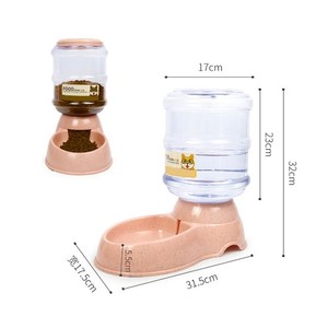 (pour l'eau rose)MENDUNER Automatique Pet Feeder Grande capacité de remplissage Bol Slip