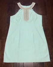 LILLY PULITZER  Adelina textured Dress Size 12 Seafoam Mint green Beaded