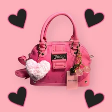 Juicy Couture Y2Cute Dome Satchel Pink Lemonade NWT Y2K Handbag + Charms