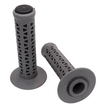 AME old school BMX Unitron bicycle grips - GREY GRAY over BLACK
