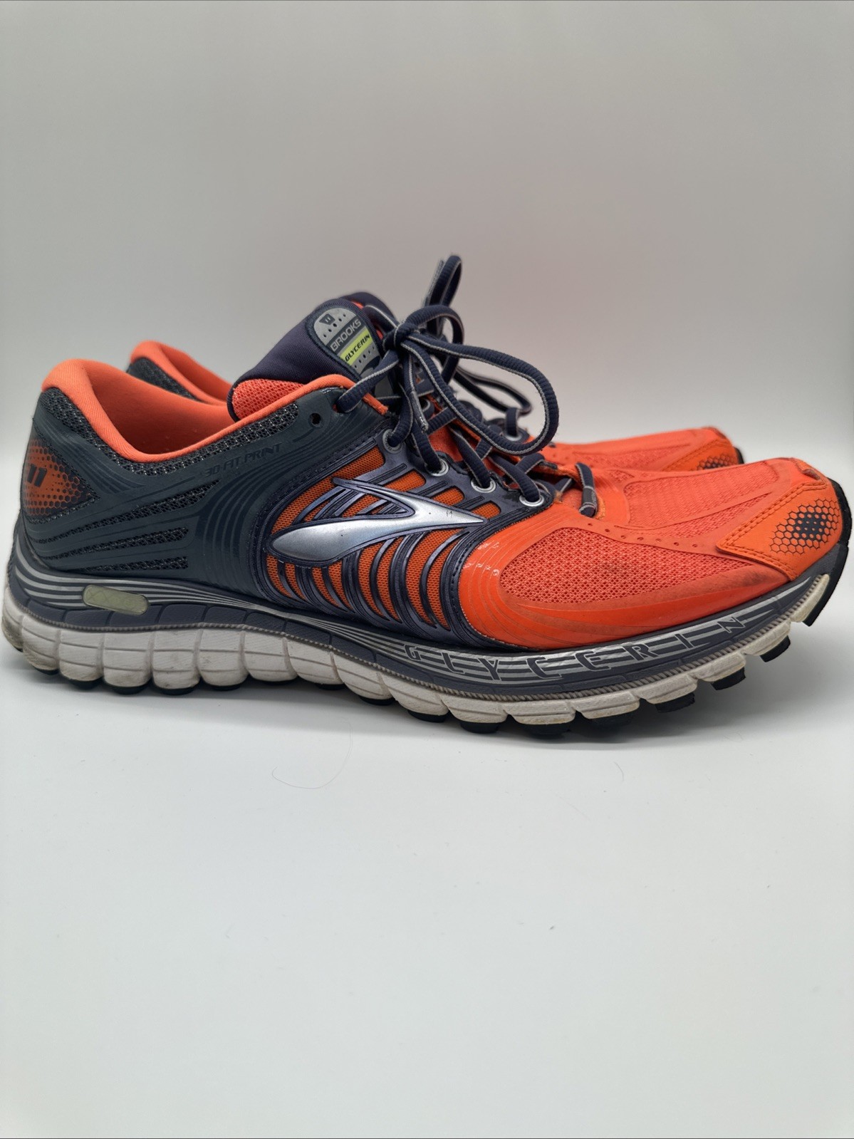 SAOLA Brooks Glycerin 11.5 Uomo Arancione Grigio I richiami sono segnalati in foto