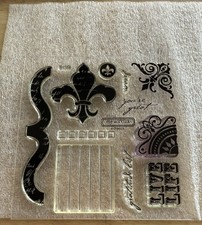 Close To My Heart CTMH My Acrylix Clear Stamp Set Frames Tags Borders Theme