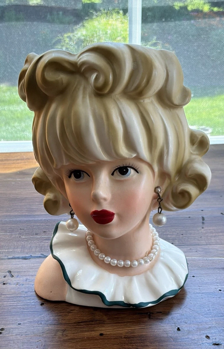 Enesco Lady Head Vase for sale | eBay