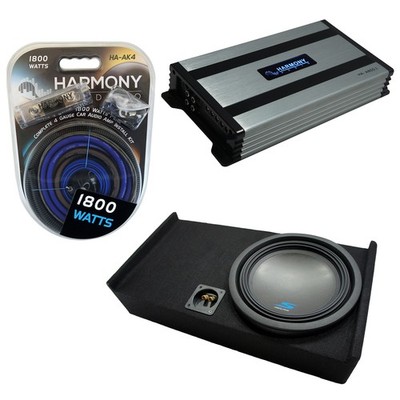 Fits 09-20 Ford F-150 Super Cab Alpine S-W12D4 Single 12 Sub Box & HA-A800.1 Amp