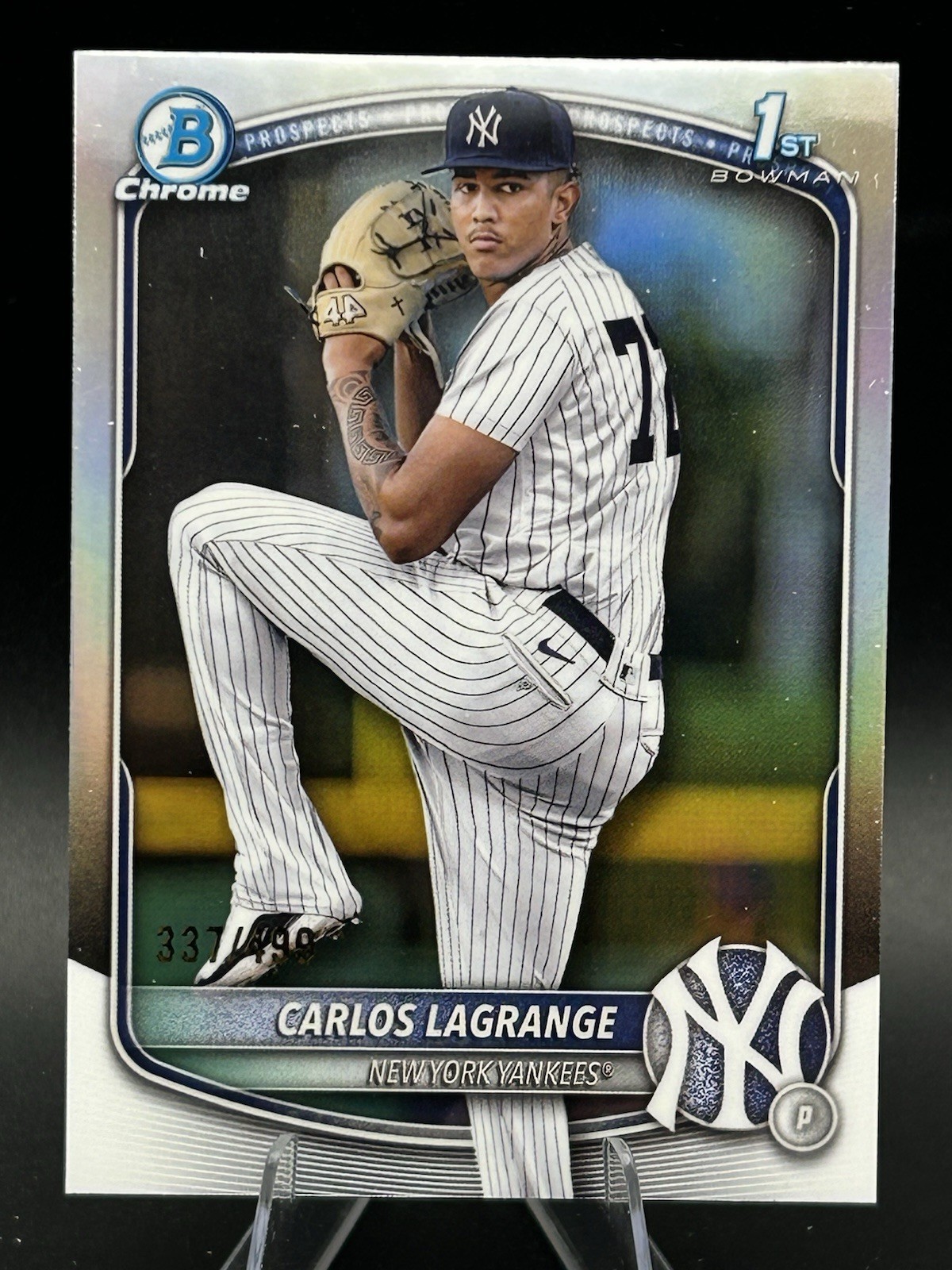 2025 Bowman 1st Chrome #BCP-202 Carlos LaGrange Refractor /499 NY Yankees B156
