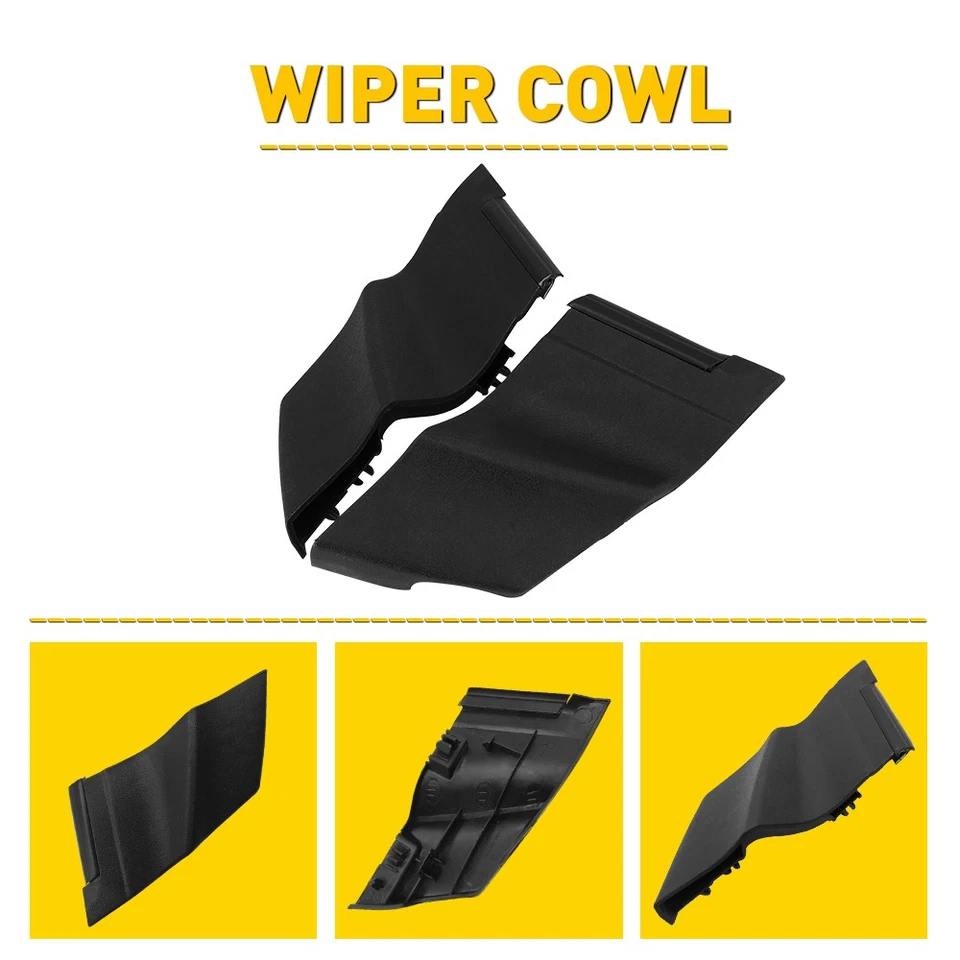 2006-2010 For Toyota Yaris 4-Door 2X Windshield Wiper Side Cowl Cover Trim Black - image 3 of 4