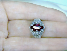 Red Lab Ruby Size 6.5 Ring 925 Sterling Silver Weave Marquise 2.20ct USA Made
