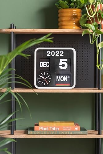 Karlsson Mini Flip Black Dial Casing Wall Clock White From Japan