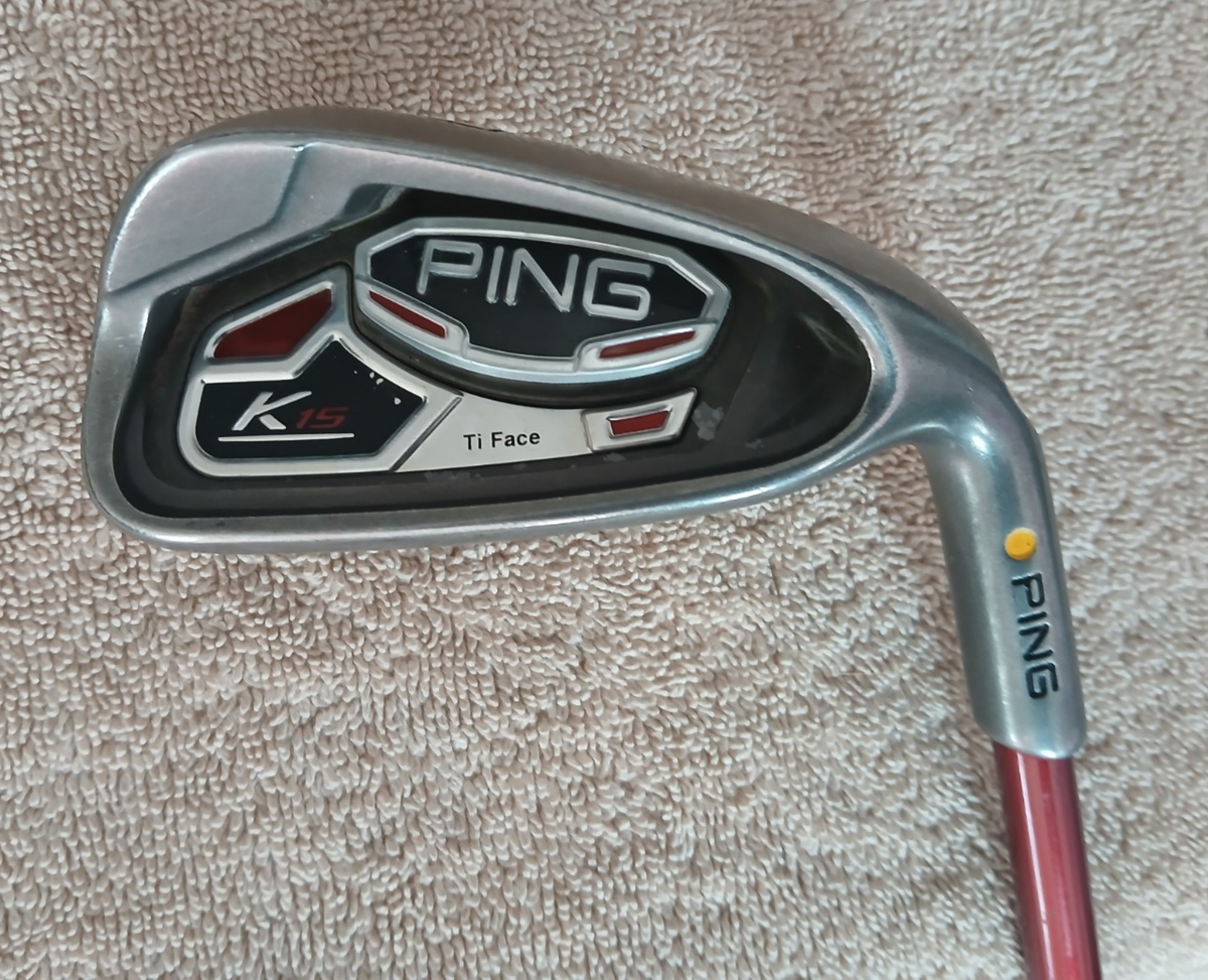 TZ GOLF - Ping K15 Ti Face GOLD DOT 7 Iron Reg Flex Graphite RH 