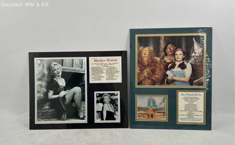 Marilyn Monroe & Wizard of Oz Memorabilia Displays Select Publications Lot of 2