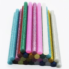 Hot Glue 50pcs Glitter Mixed Colored 7x100mm for Ceramic Paper Bonding 0.25 per stick