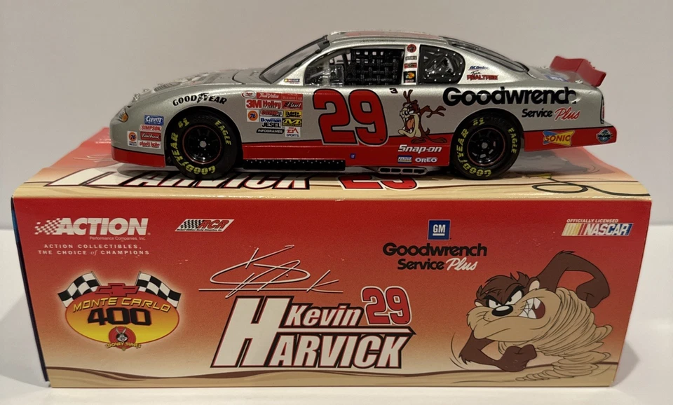 Kevin Harvick #29 escala 1/24 edição limitada ação NASCAR lote de 2 Looney Tuned - Imagem 2 de 4