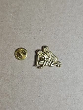 Vtg Gold Color High School Wrestling Athlete Lapel Jacket Pin Retro Hat Pin