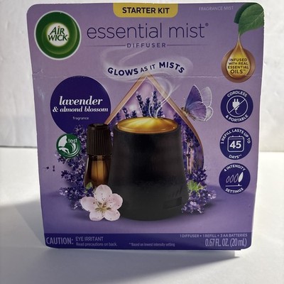Air Wick Essential Mist Scented Oil Diffuser, Lavender & Almond Blossom .67oz