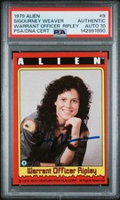 1979 Topps Alien #9 Warrant Officer Ripley Sigourney Weaver PSA DNA 10 Auto