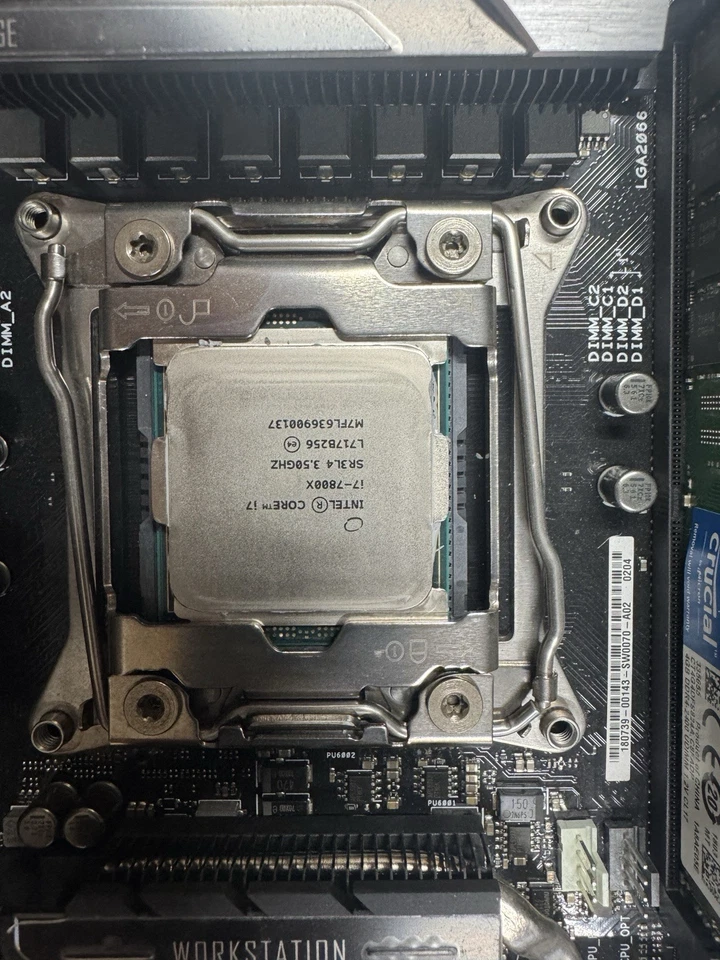 ASUS WS X299 Sage Workstation Motherboard, 32GB DDR4-2133, Intel i7-7800X - Image 3 of 4