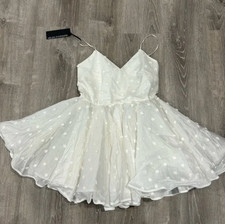 Helen O'Connor Paper Daisy 3D Flower Mini Ivory Dress BHLDN