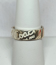 Beautiful Coach Logo Sterling Silver Ring Siz...