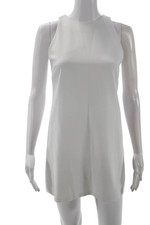 Alice + Olivia Women Shift Mini Dress White Sleeveless Size 0