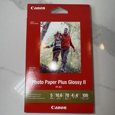 Canon Pixma Photo Paper Plus Glossy II 4x6 100 Sheets Pp-301