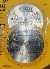 Lot of 2 x DW3578 7-1/4-Inch 24T Framing Carbide Thin Kerf Circular Saw Blade
