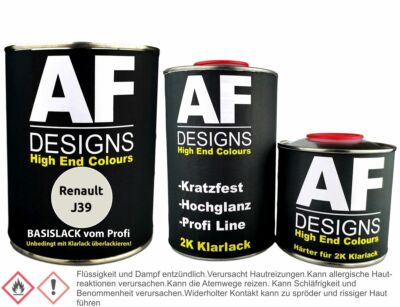 Renault J39 Blanc De Nacre 1,25L Basislack Klarlack Härter Autolack spritzfertig