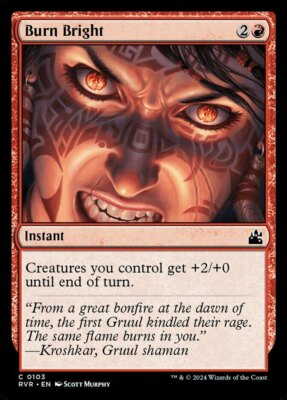 MTG Burn Bright NM-Mint Ravnica Remastered 