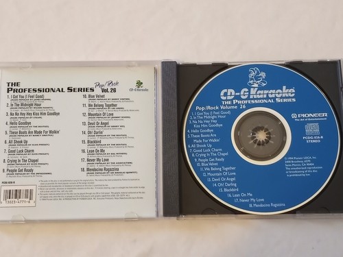 RARE Pioneer Professional Series 1994 Karaoke CDG Vol. #26 PCDG-26R w/Jewel Case - Afbeelding 3 van 4