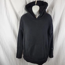 Alo Yoga Black Hoodie Womens M Hooded Pullover Lined in Faux Fur Gym Warm