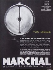 PUBLICITE MARCHAL PROJECTEUR TRILUX BIFOX STRILUX LAURE ALBIN GUILLOT DE 1931 AD