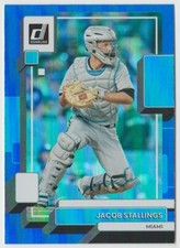 2022 Donruss Holo Blue #135 Jacob Stallings - Miami Marlins
