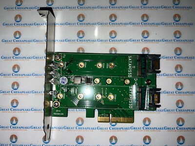 Startech PEXM2SAT32N1 3-port M.2 NGFF SSD Adapter Card to PCI Express 3PT TESTED