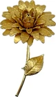 Signed Tortolani CRISLU Vintage 20K Gold Plated Flower Brooch Costume Jewelry