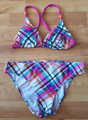Neuwertig edc youth by esprit Triangle Bikini Gr. 170 / 176 = 34 bunt kariert