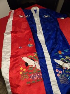 KIMONO Robes His & Hers FULL LENGTH  "Hummingbird" +5-Pins