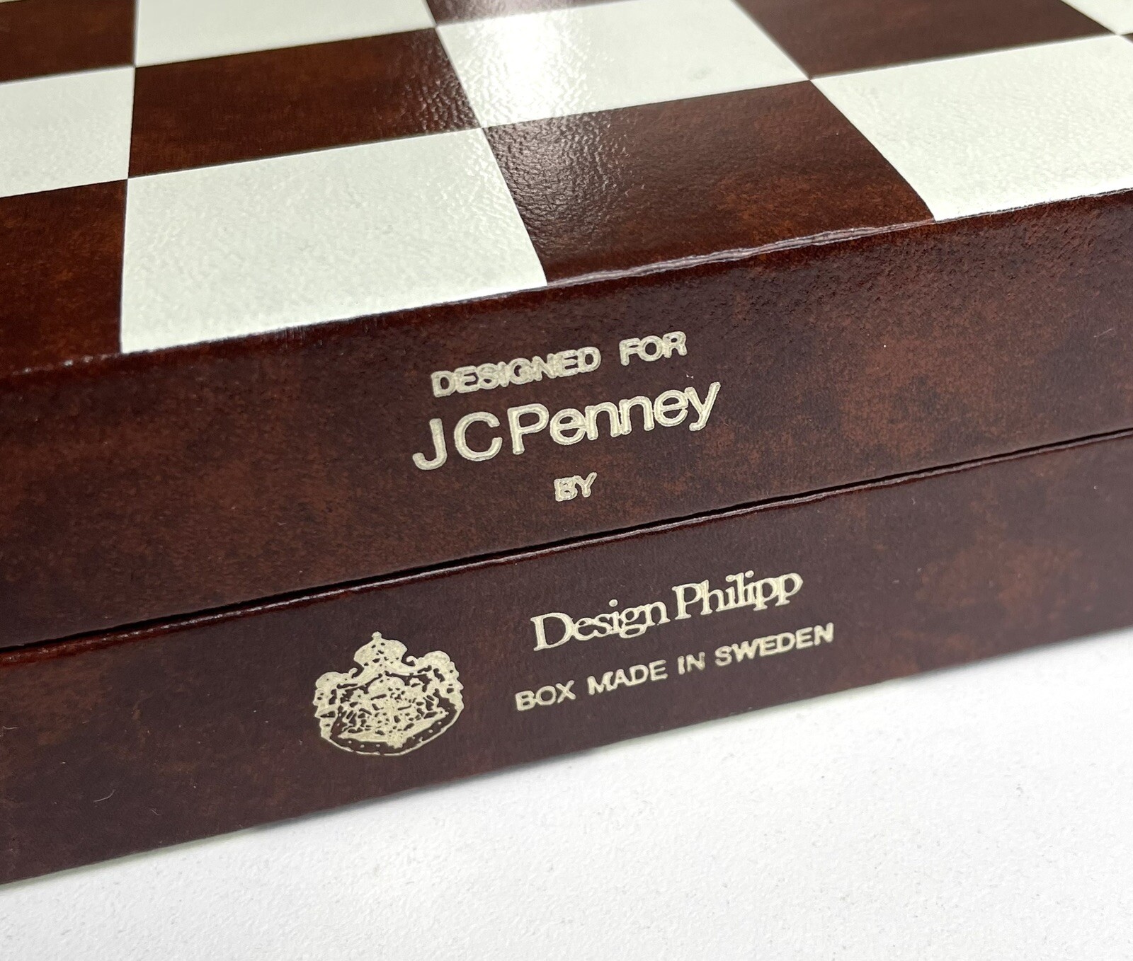 Design Philipp Backgammon Chess Checkers Board Game Set Faux Book Box ...